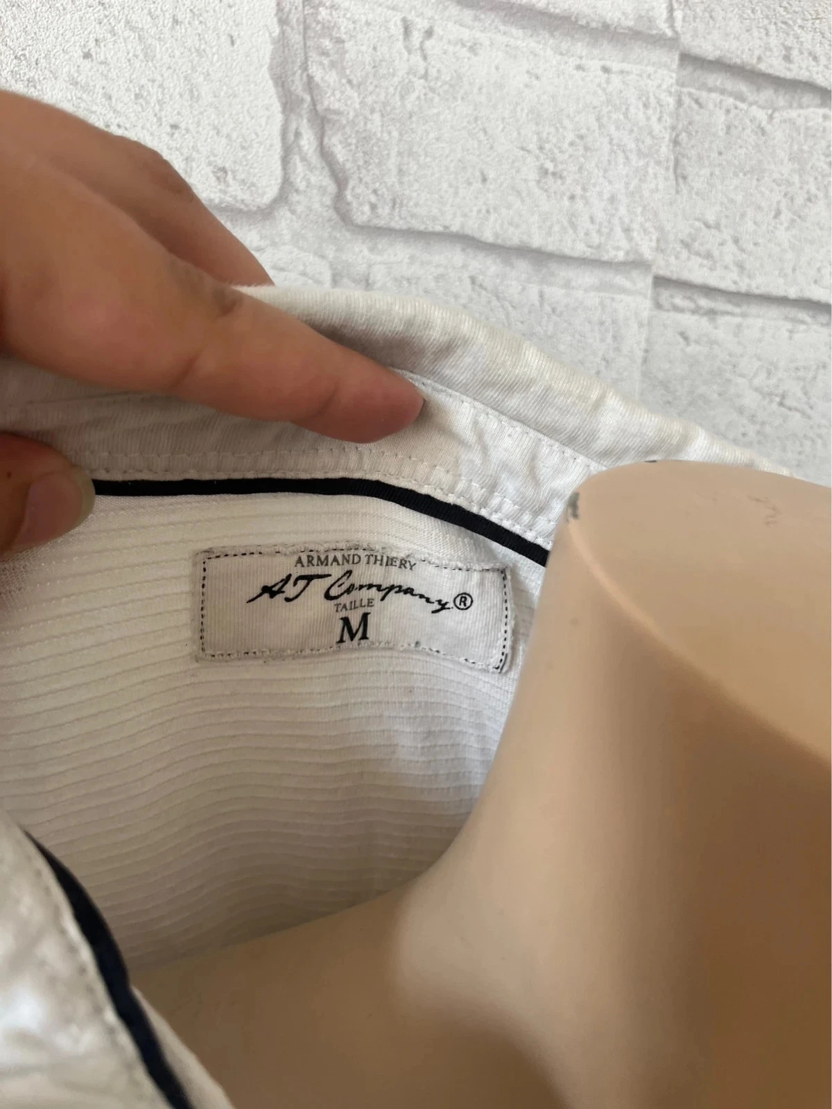 Witte polo met korte mouwen – Maat 38 – photo 3